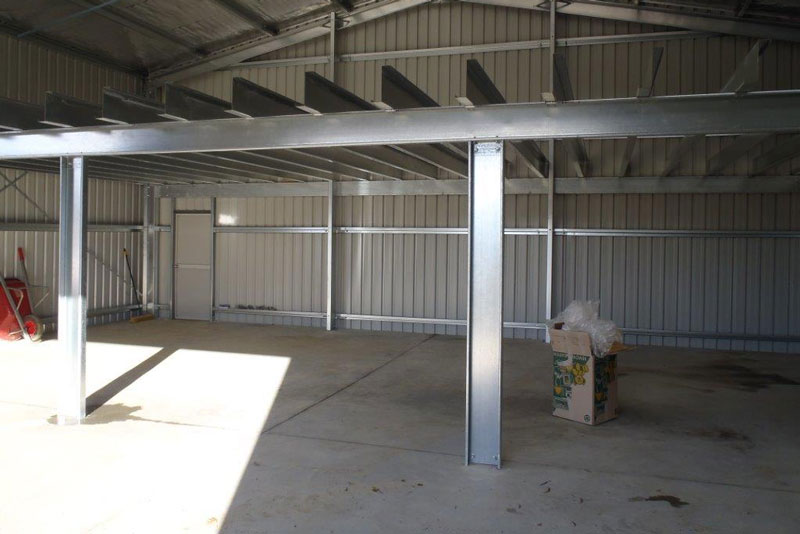 Inside an industrial shed